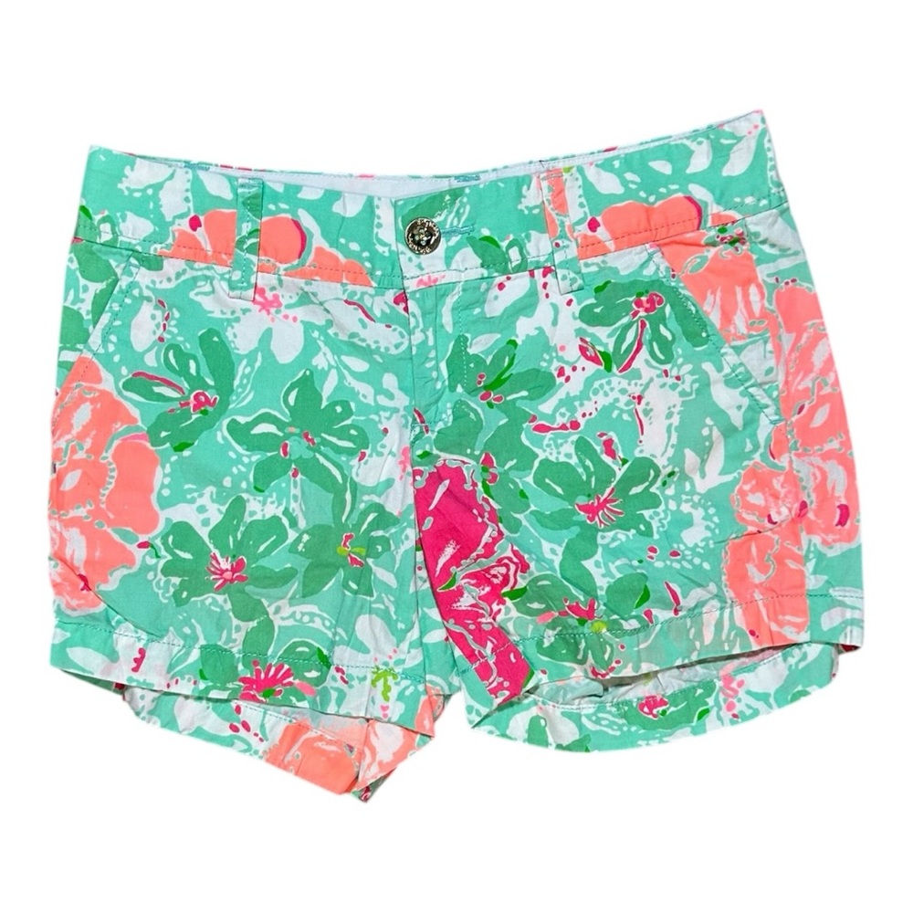 Lilly Pulitzer Women’s The Callahan Shorts in Poolside Blue Beach Walk (Size 0)
